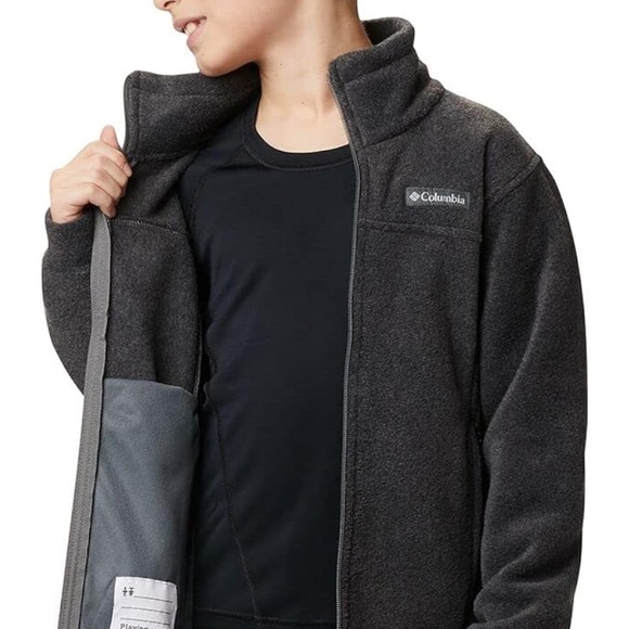 Columbia Toddler Boys Steens Mt II Fleece, Charcoal Heather, 4T - Picture 6 of 6